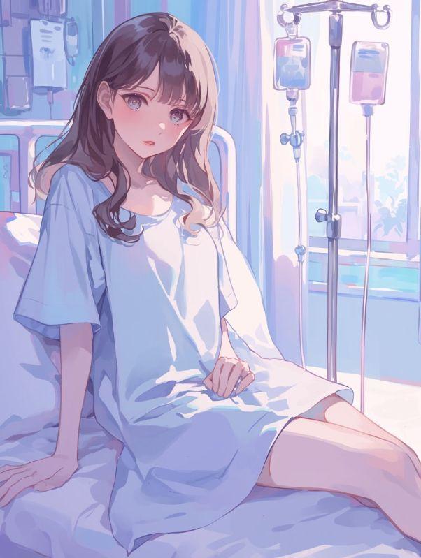 女孩备战高考时